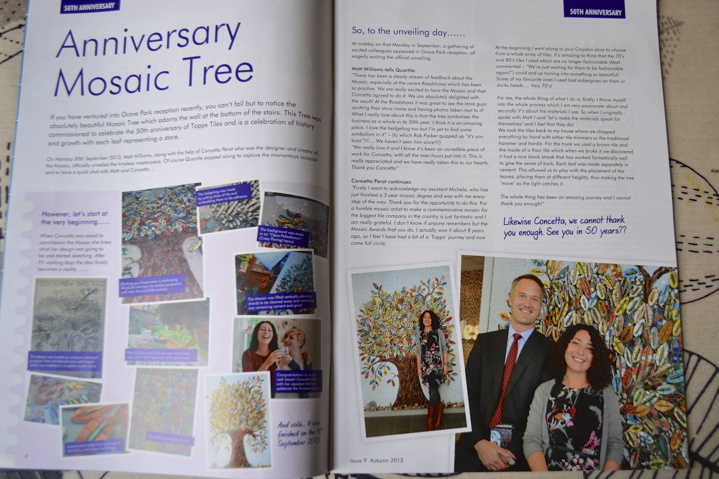 Quartile Topps Tiles  Magazine Mosaic Tree