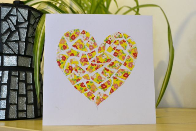 Easy Valentine's Day Heart Mosaic for Kids